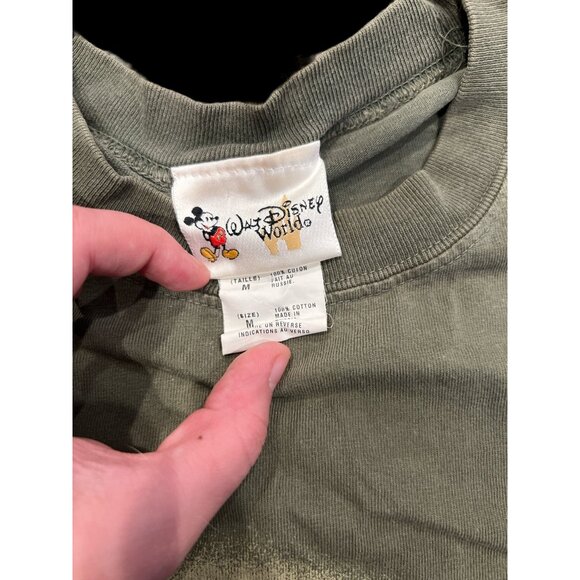 Vintage Walt Disney World Olive Green Men's Goofy T-Shirt Size Medium, Disneyana - Picture 2 of 7